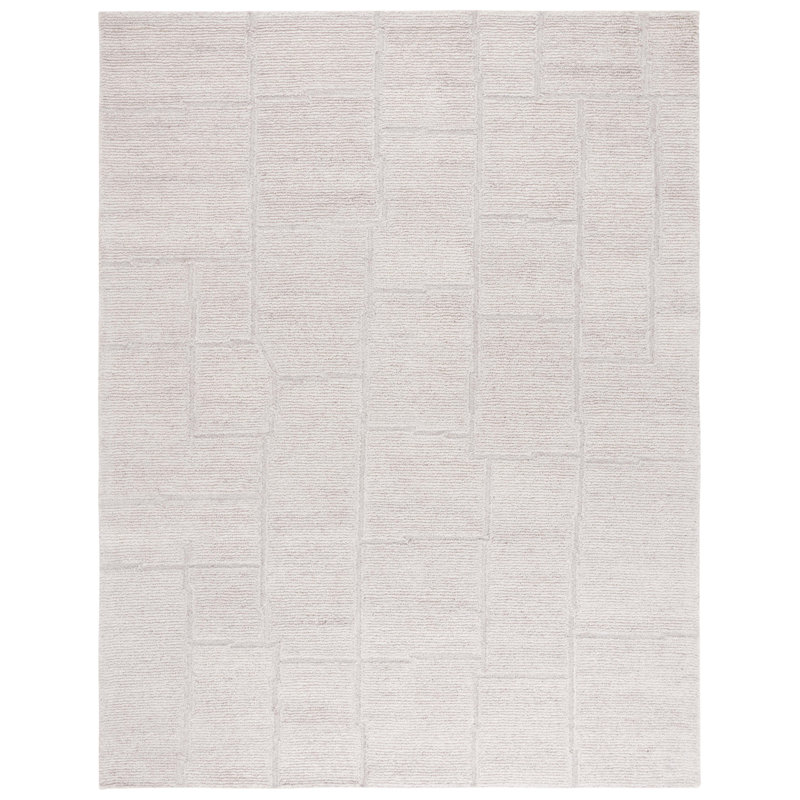 Tapis beige en laine touffeté à la main Favio, Rectangle 8 pi x 10 pi