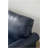 Living room sofa single sofa round armrest, navy blue artificial leather sofa with silver nails