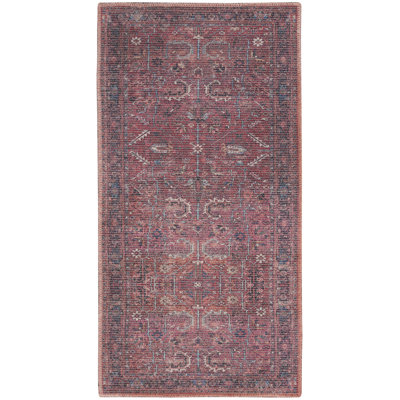 Machine Washable Oriental Red Area Rug