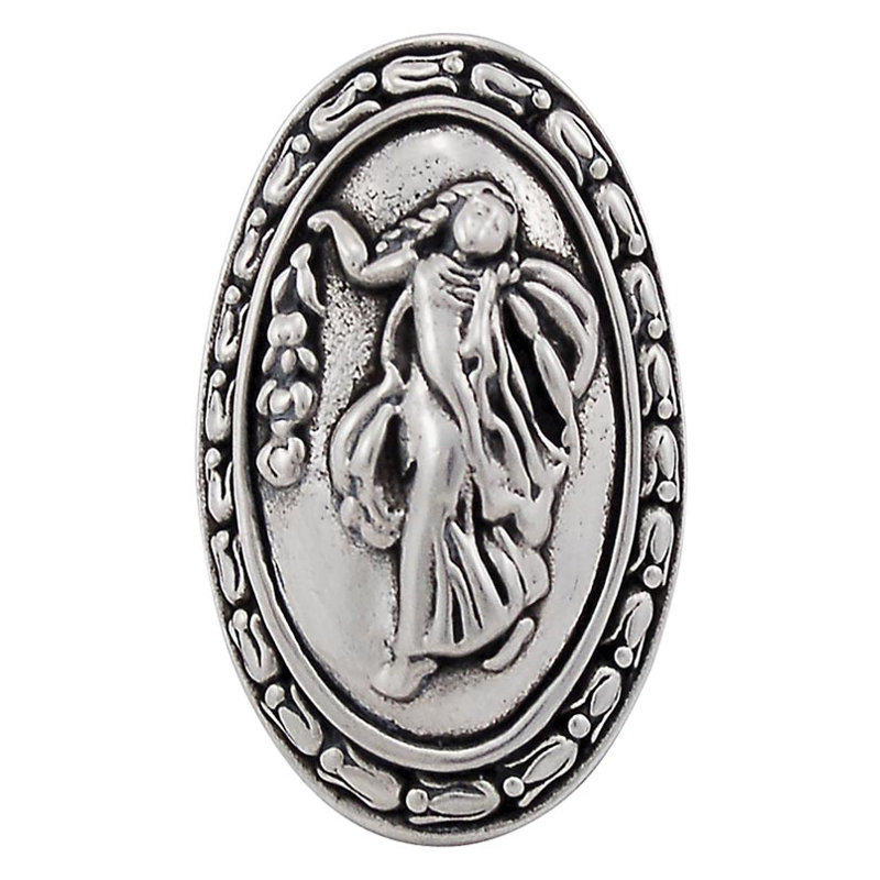Sforza Oval Knob, Antique Silver