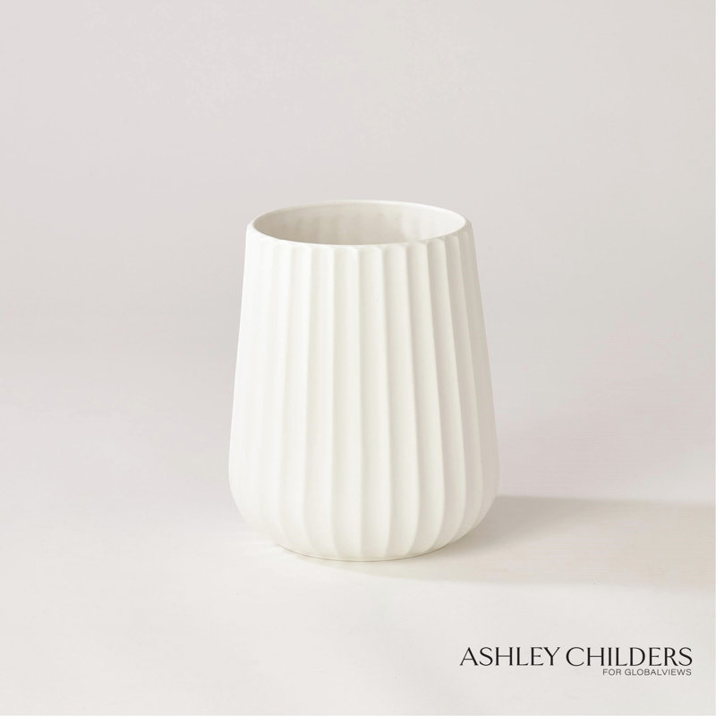 Emporium Home Ceramic Table Vase, 9.75" H x 8.25" W x 8.25" D