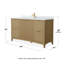 Meuble-lavabo simple avec plateau en marbre Palmilla-114678790-114678788-124969690