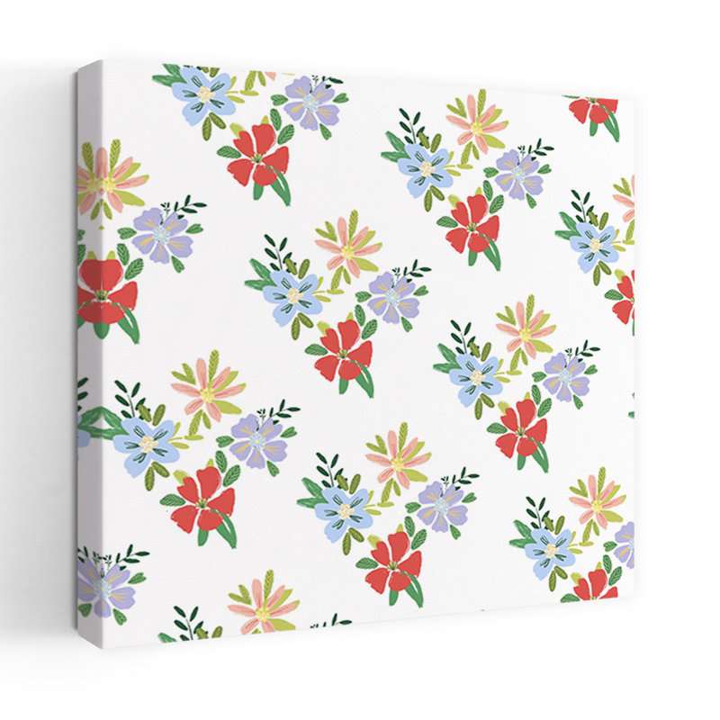 Art contemporain, art floral, H 18 po x l 18 po