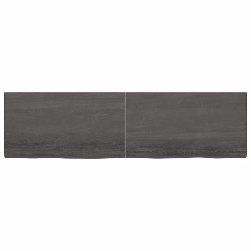 Avitzur 220cm Solid Wood Bathroom Vanity Top, Dark Brown