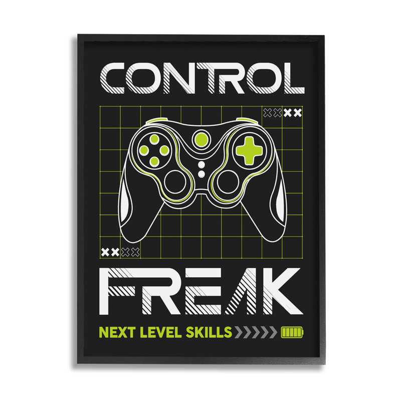 "Control Freak", art de la giclée par Angela Nickeas, Giclée encadrée noir minuit, H 14 po x l 11 po x P 1,5 po