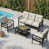 Structure noire / coussin kaki
