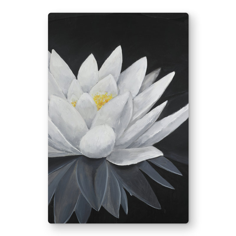 Lotus Flower with Reflection - Botanical Metal Print | Home Decor