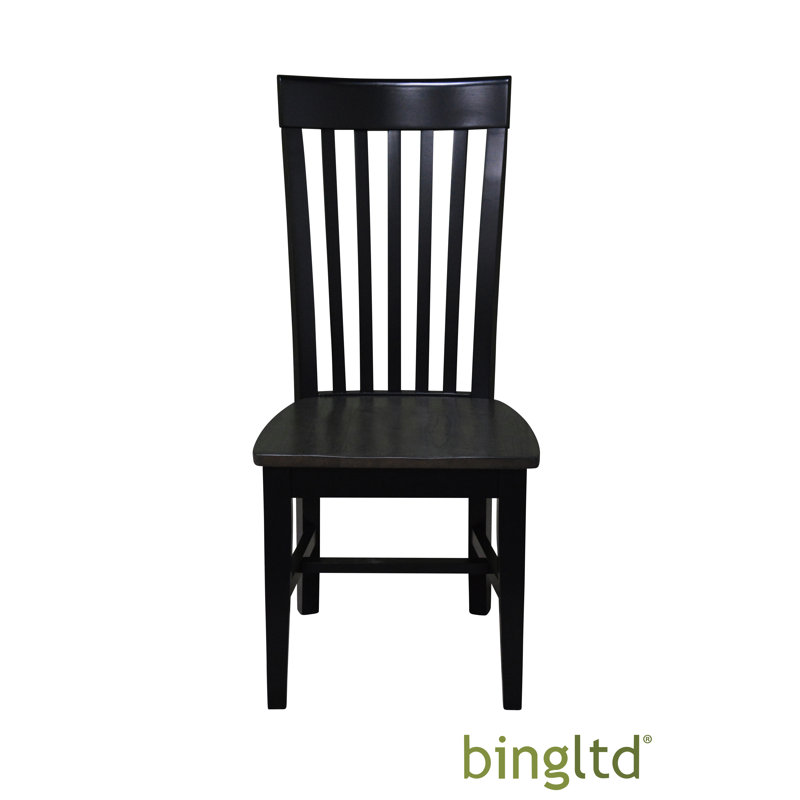 17.5 " H Solid Wood Side Chair, Black