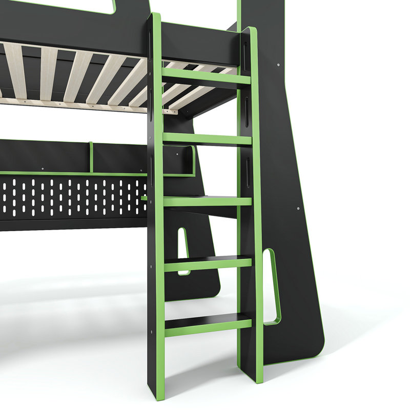 Lits mezzanine multifonctionnels, lit de jeu moderne en bois aggloméré pour petites pièces