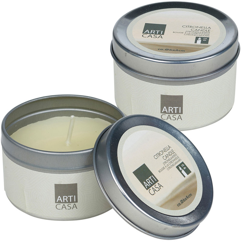 Citronella Scented Tealight Candle with Metal Holder, 2