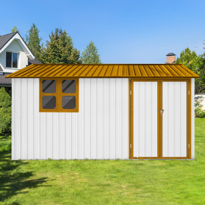 Metal outdoor storage sheds with window