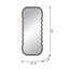 Miroir de plancher en bois avec cadre brun unique