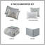 Ensemble d'édredon en coton 6 pièces gris-119237238