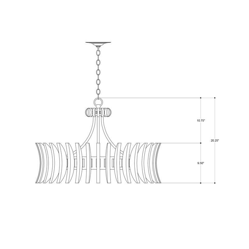 Lustre unique en forme de roue de chariot à 8 lumières avec détails en cristal Coquette