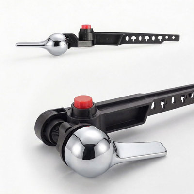 8-Inch Universal Toilet Tank Flush Lever Adjustable Arm Fit Side Front or Angle Mount Bowl Chrome Finish