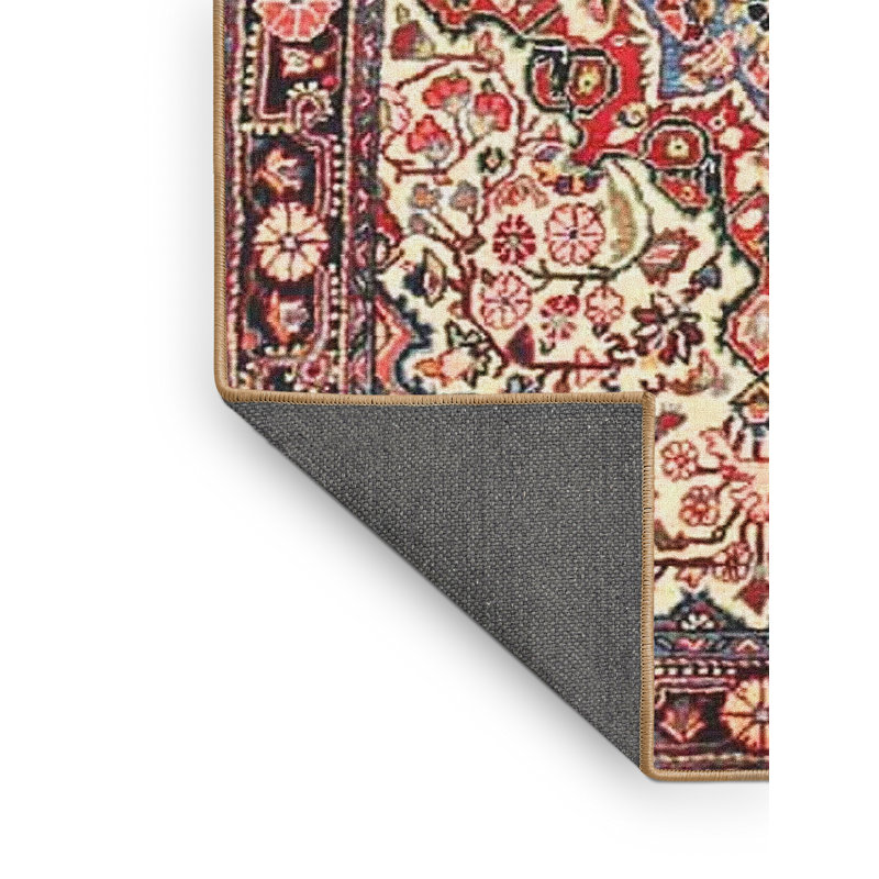 Tapis oriental rouge / brun / beige, Rectangle 2 pi x 4 pi
