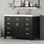 Meuble-lavabo noir 48 po avec lavabo, portes à fermeture douce et 8 tiroirs