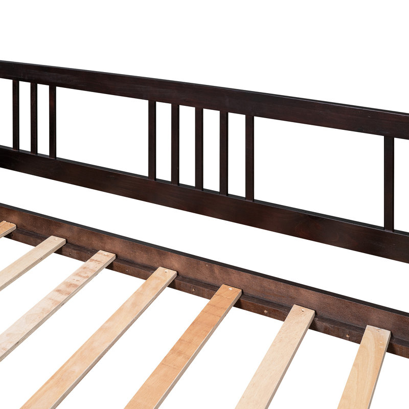 Daybed Wood Bed With Two Drawers, Twin, Espresso