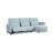 Wells Right-Arm Light Grey Chaise Lounge Sectional Sofa with Adjustable Head