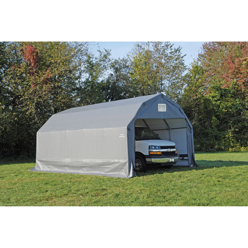 ShelterCoat 12 x 28 ft. Garage Barn STD, Gray