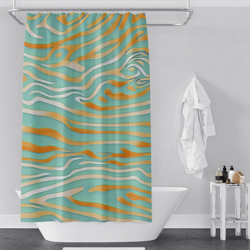 Comhan Abstract Shower Curtain, 72" H x 70" W