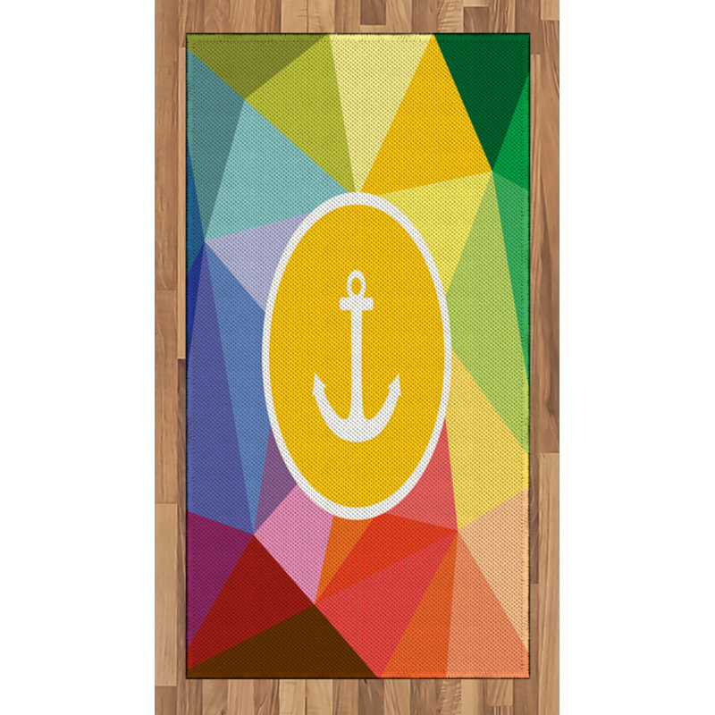 Colorful High Density Long Fiber Poly Threads Decorative Area Rug Carpet, Rectangle 2'7" x 5'