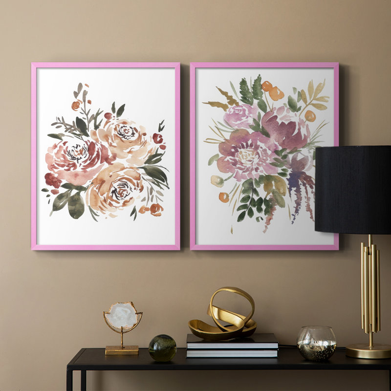 «Spring Fling Bouquet I», reproduction encadrée de qualité supérieure - prête à être accrochée - aucun clou requis - aucun clou requis