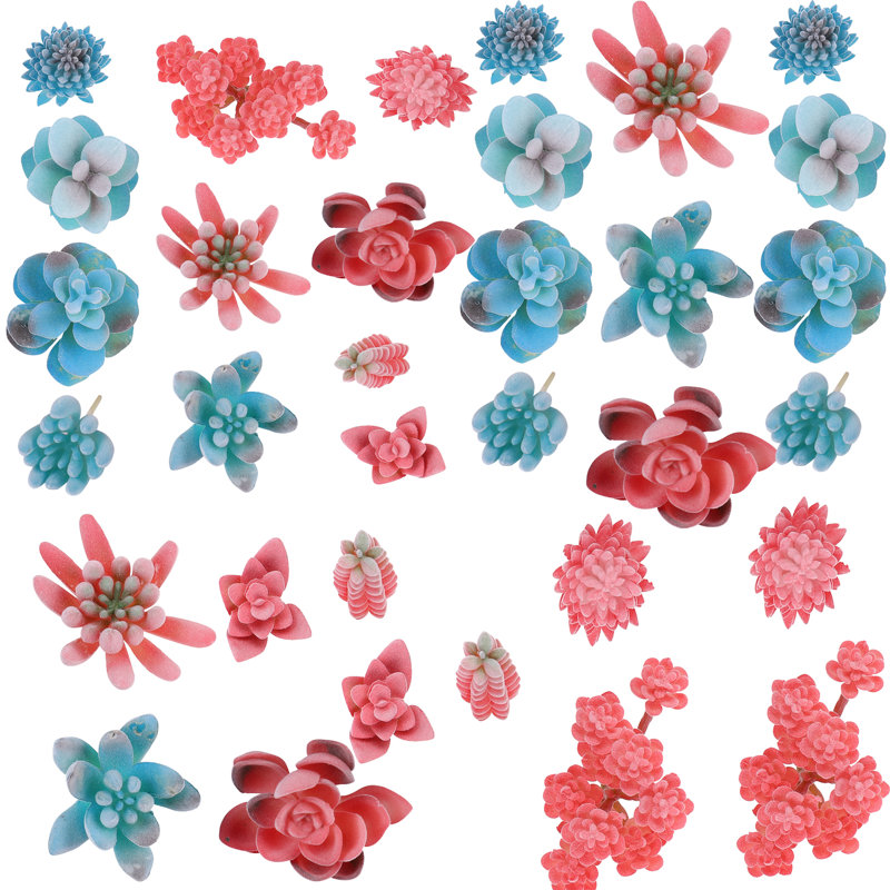 Ensemble de 33 plantes grasses artificielles succulentes