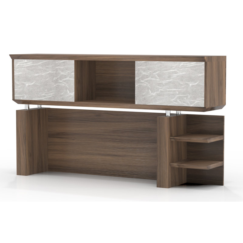 Huche de bureau Sterling, Bois de grève texturé, H 41,13 po x l 72 po x P 16,5 po