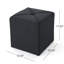 Cube - Repose-pieds confortable gris anthracite 17 po x 16,5 po x 16,5 po sans assemblage