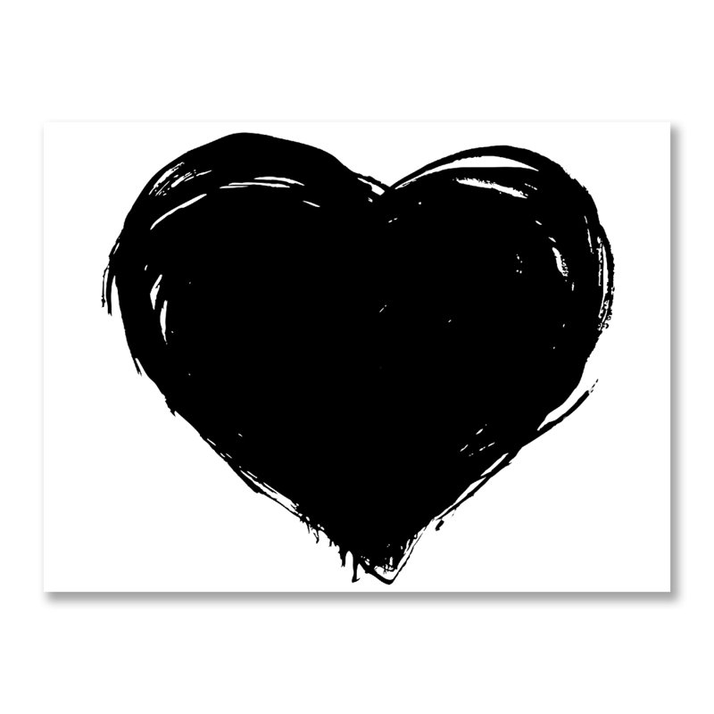 Amour - peinture sans cadre, Plastique / acrylique, H 16 po x l 20 po