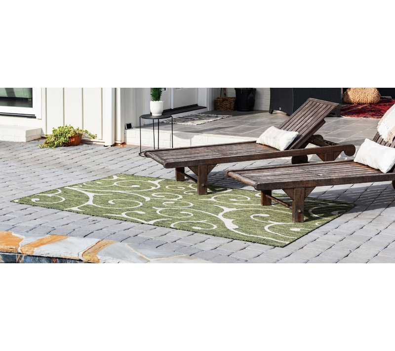 Tapis d'extérieur couleur Kona Moss, Rectangle 8 pi x 11 pi 4 po