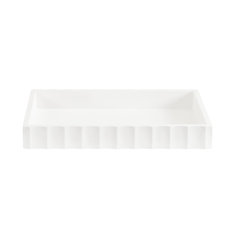 Plateau de service rectangulaire Cardella, Blanc