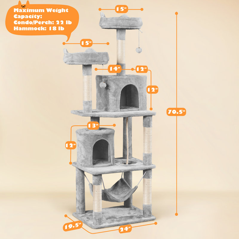 Cat Tree, Light Gray
