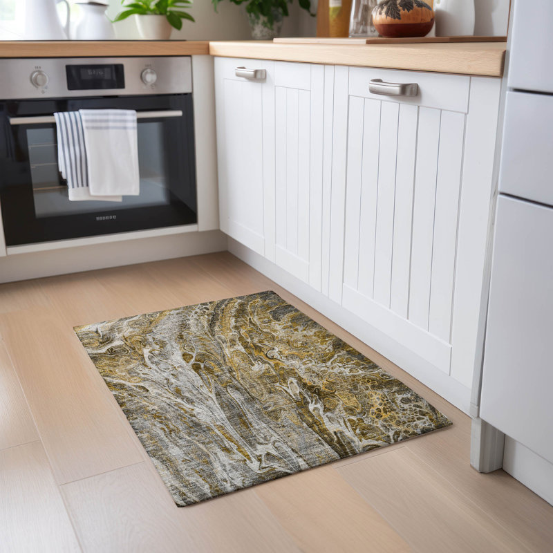 Altair Washable Abstract Indoor / Outdoor Rug, Rectangle 1'8" x 2'6"
