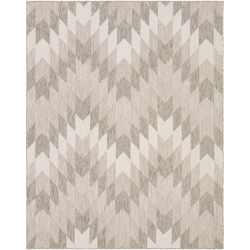 Aucun tapis gris Nykeia, Rectangle 7 pi 10 po x 10 pi