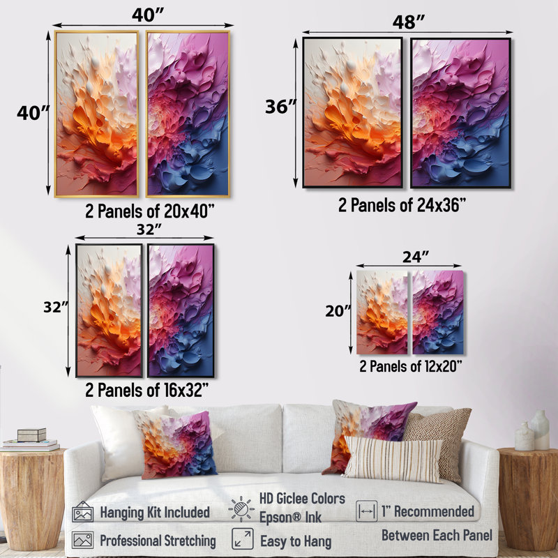 «Colorful White Rainbow Spiral I», reproductions d'art traditionnel sur toile, Noir, H 36 po x l 48 po
