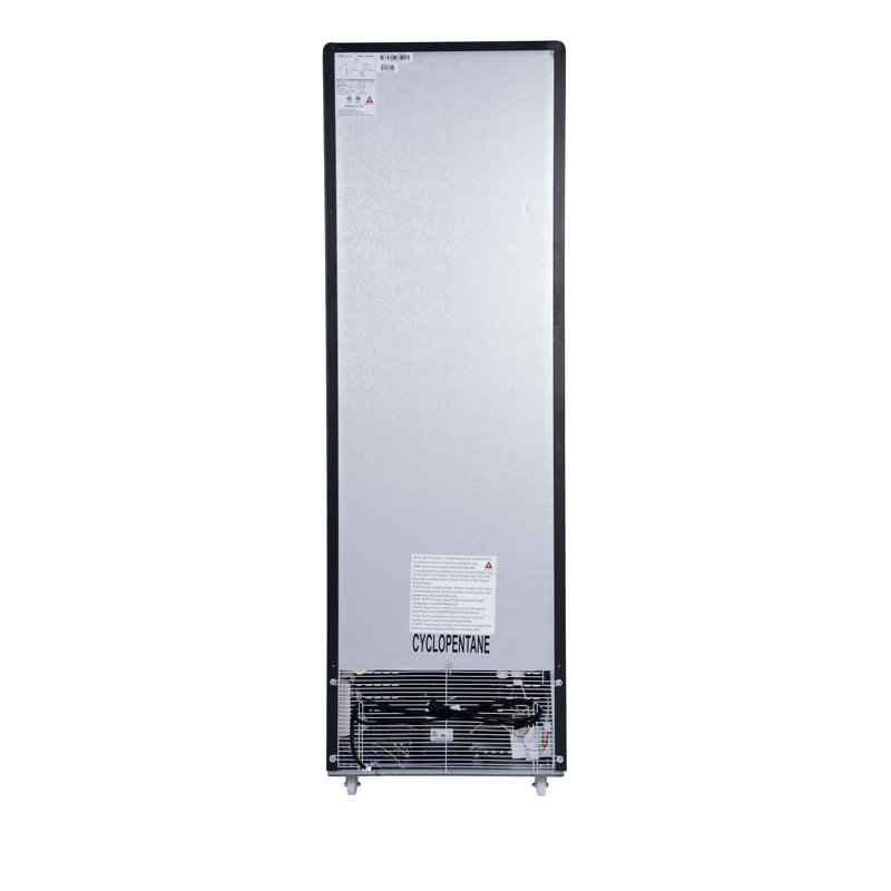Black 23" Glass Door Commercial Display Refrigerator Cooler, 10 cu. ft.
