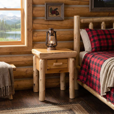  Table de chevet Cedar Log