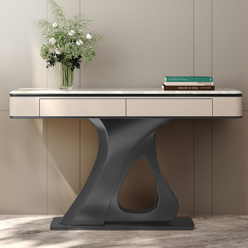 Console Nordic Light Luxury, 33,5 po H x 70,9 po L x 13,8 po P, Noir