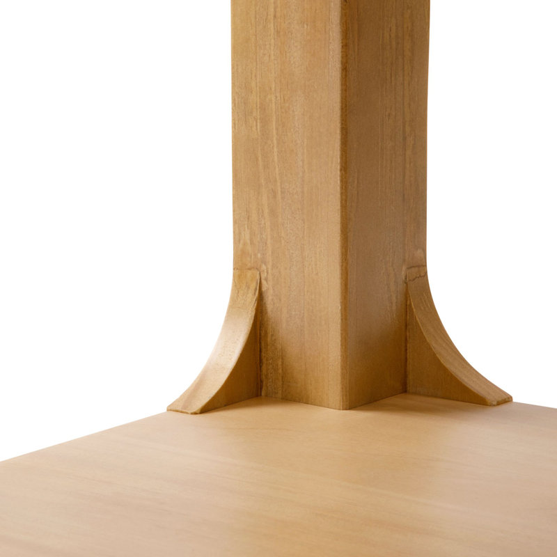 Zulai Solid Wood End Table, Blonde