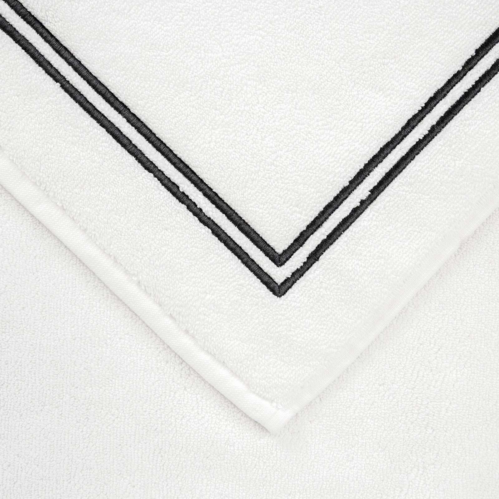 Classic Bath Mat, White/Gray