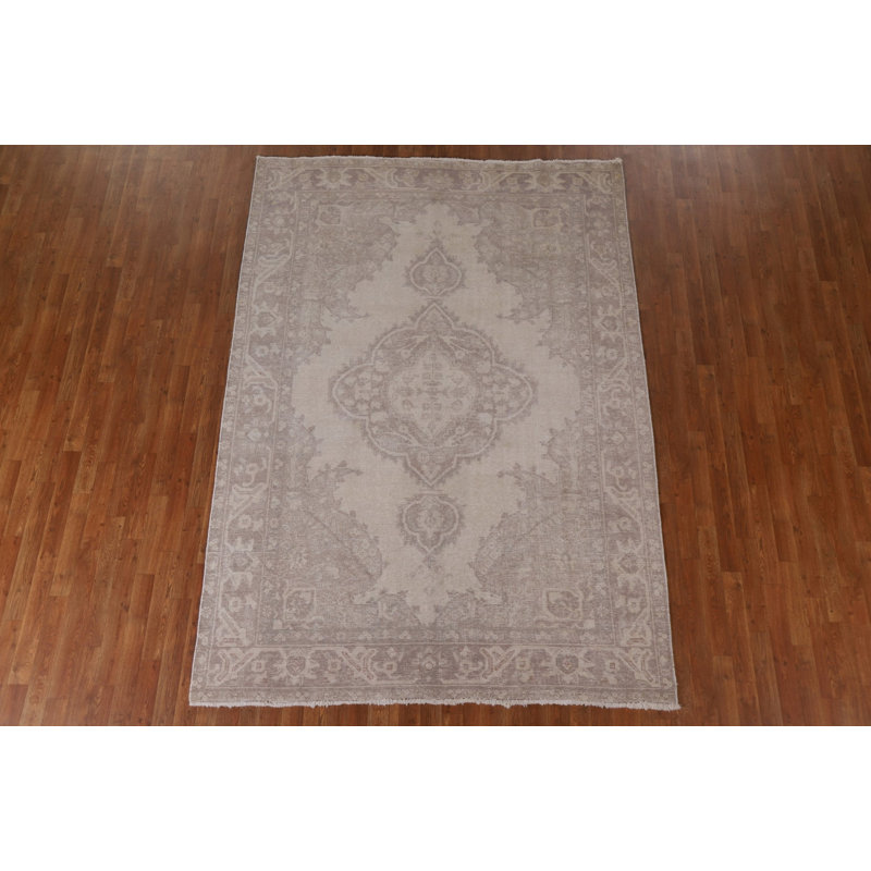 Tapis persan Tabriz patiné à la main 6 x 9