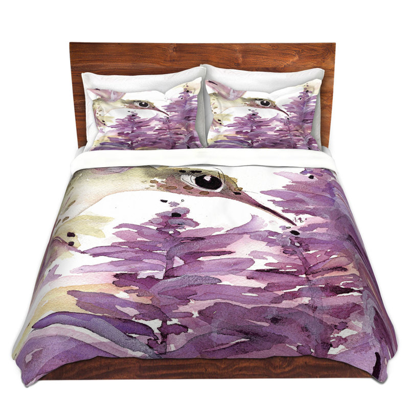 Ensemble de housse de couette lavande hummer, 1 housse de couette grand + 2 taies standards