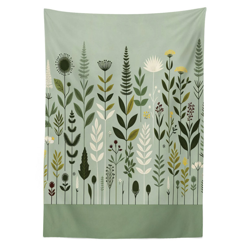 Kyzin Rectangle Floral Microfiber Tablecloth, 70" Rectangle