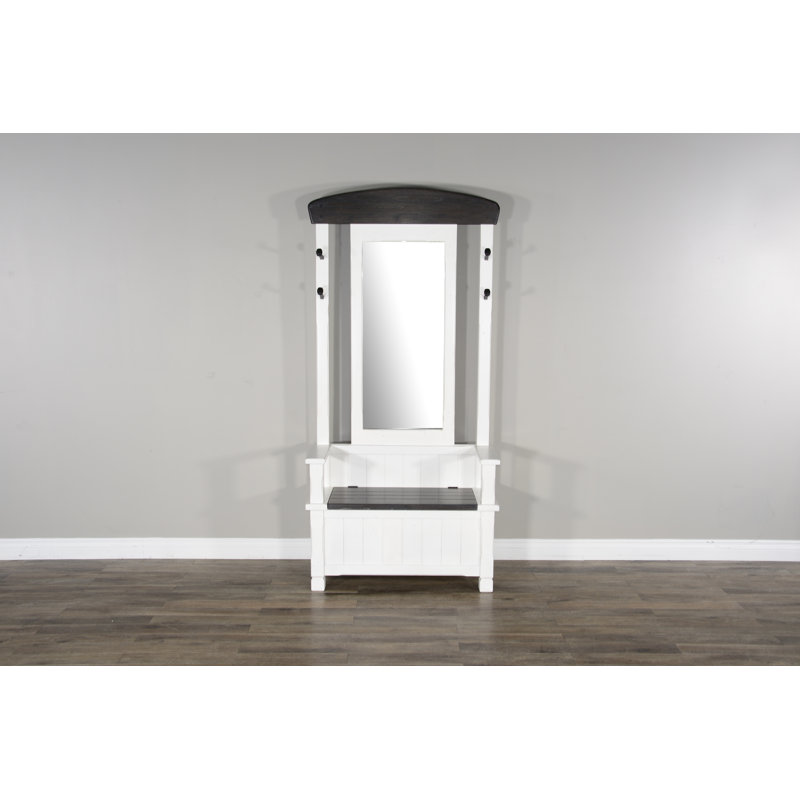 Villepinte Hall Tree 38'' Wide with Bench, European Cottage