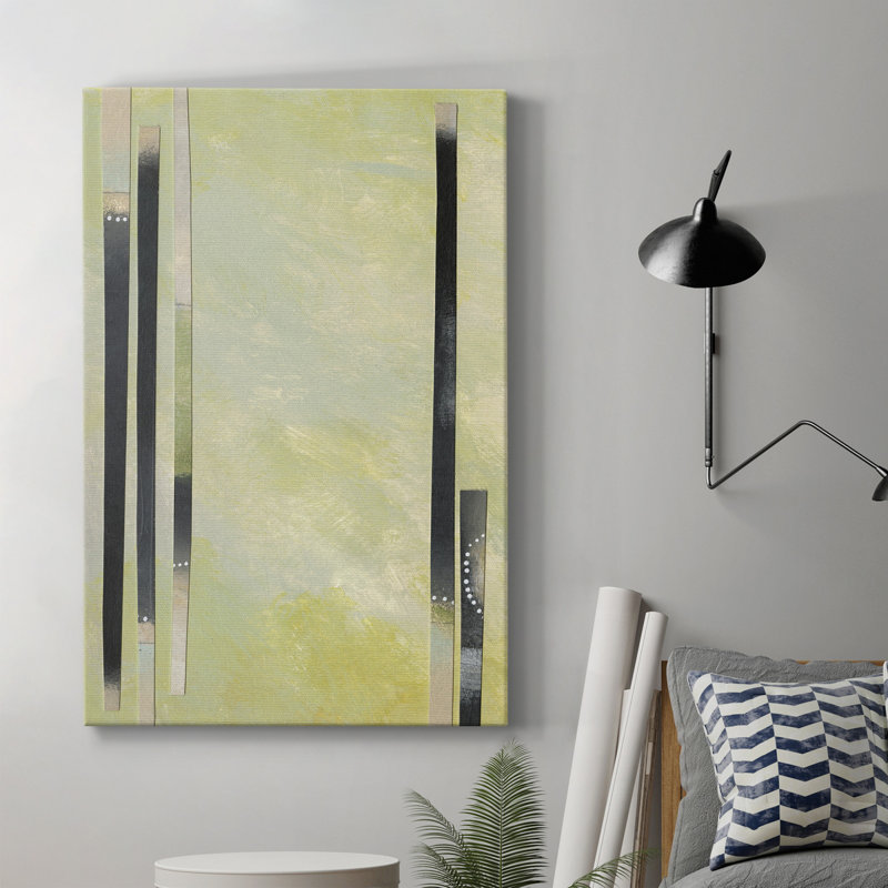 «Neutral Assemblage II», toile tendue avec châssis de qualité supérieure - prête à être accrochée, H 18 po x l 12 po x P 1 po