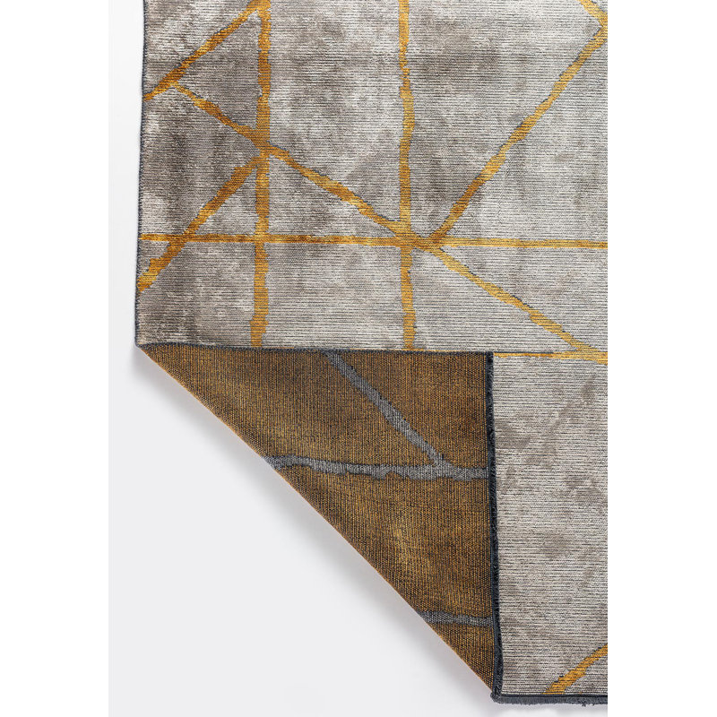 Allyzon Geometric Hand Loom Indoor / Outdoor Area Rug, Rectangle 5'3" x 7'6"