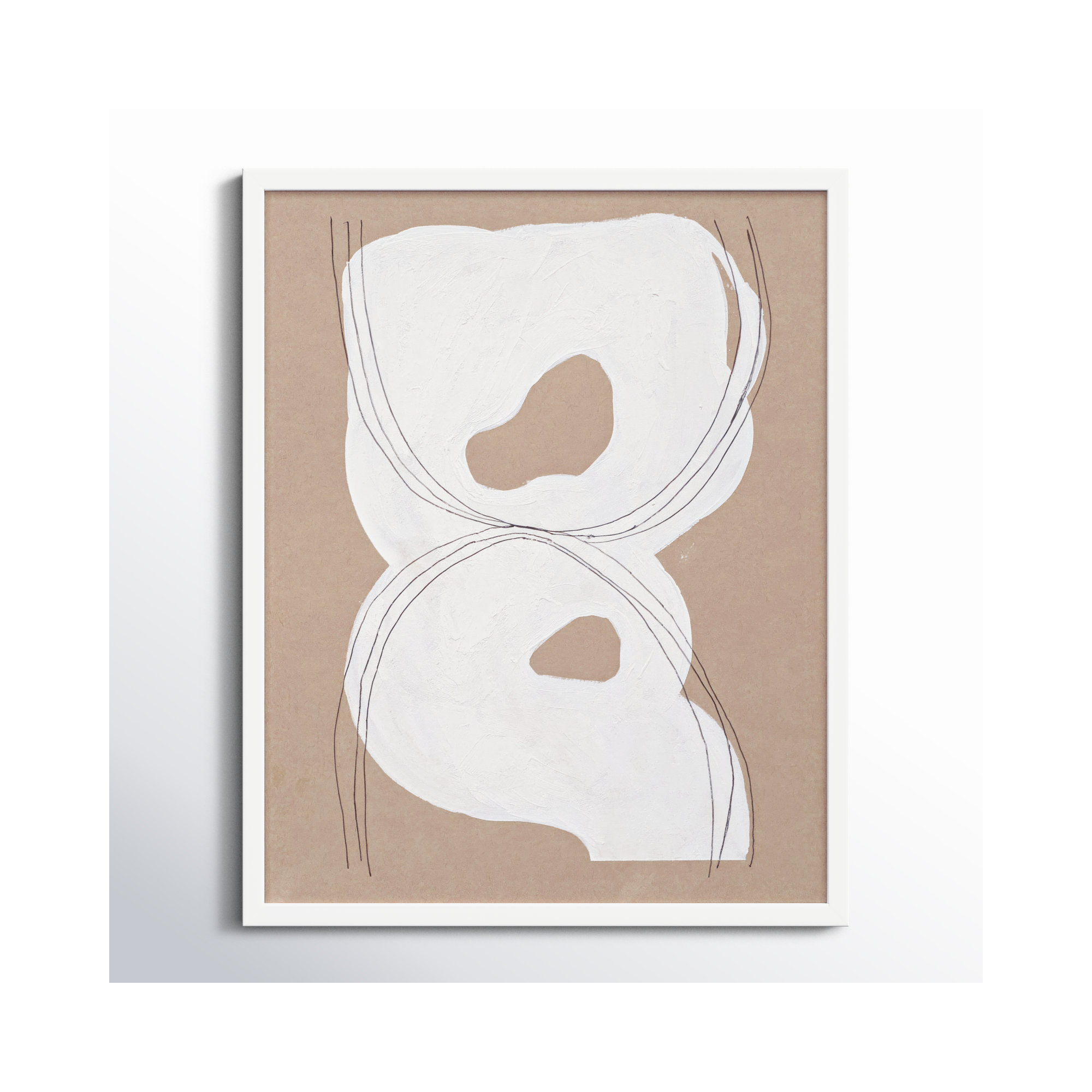 Free Form 1 by Andrea Stokes, 30" H x 24" W x 1.25" D, White