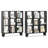 2PCS 9-Cube Bookcase with 6 Removable Shelves Raised Support Feet for Living Room Black-230291791